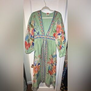 FARM Rio Green Bright Yard Maxi Dress